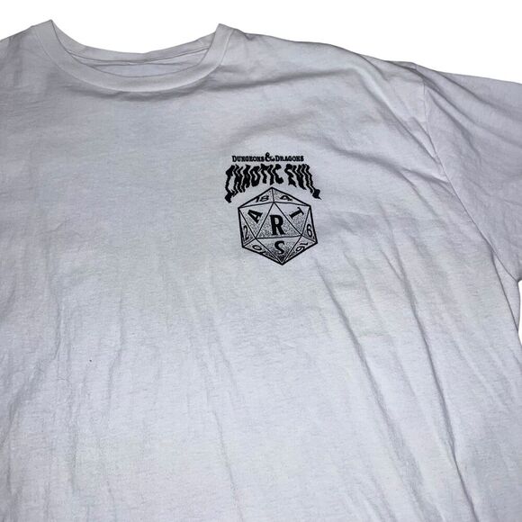 Dungeons and Dragons Chaotic Evil T-Shirt Size XXXL White Short Sleeve - Picture 3 of 7
